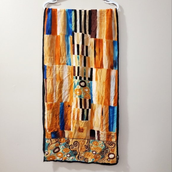 Gustav Klimt Cocoon House 100% Silk Scarf - Picture 1 of 6